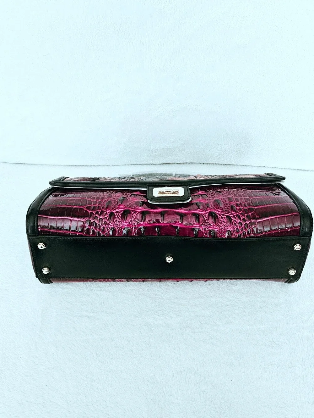 NWT Brahmin CHERRY LACQUER TOWERS Dayan w/Cordelia Wallet